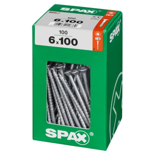 SPAX vis T-STAR+ WIROX - 6x100 XXL (boite 100 pces)
