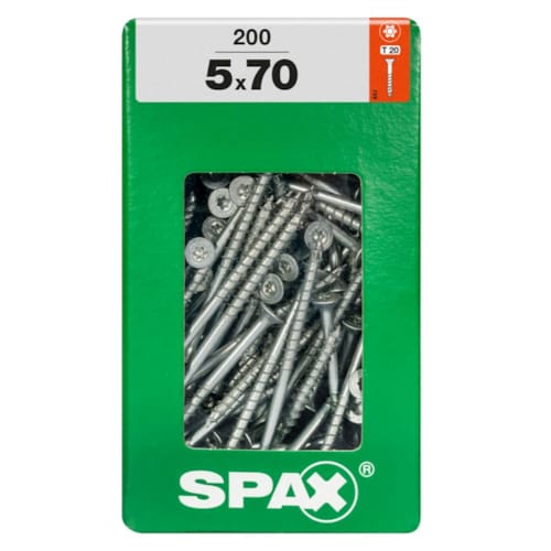 SPAX vis T-STAR+ WIROX - 5x70 XXL (boite 200 pces)