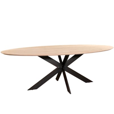 Plateau de table en chêne - Trondheim Ellips (bord effilé deluxe) - 30 x 1100 x 2200 mm