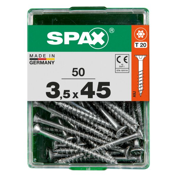 SPAX vis T-STAR+ WIROX - 3,5x45 M (boite 50 pces)