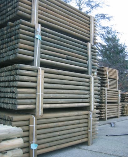 Piquet fraisé traité appointé 3m x 8
