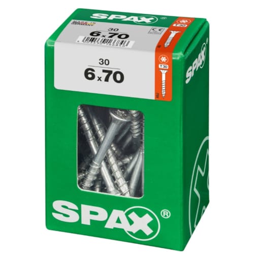 SPAX vis T-STAR+ WIROX - 6x70 L (boite 30 pces)