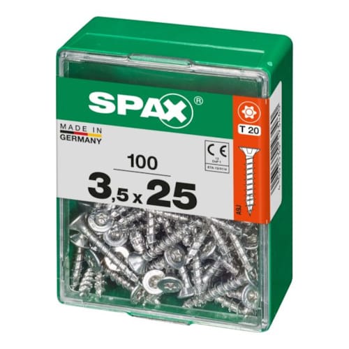 SPAX vis T-STAR+ WIROX - 3,5x25 M (boite 100 pces)