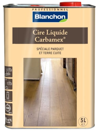 Blanchon Cire liquide Carbamex entretien parquet - 5 L - incolore
