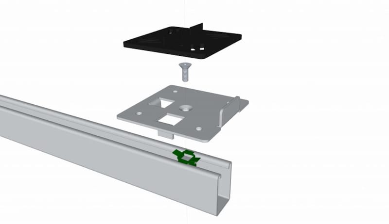 Weasyfix Support pour dalles à fixer sur Profilé (Profilé C-xx/3000)