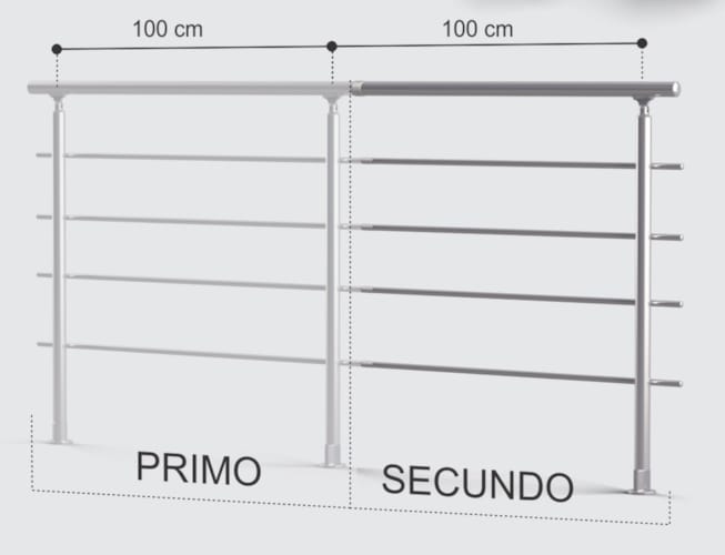 Kit supplémentaire - Garde-corps Rondo Secundo 1m