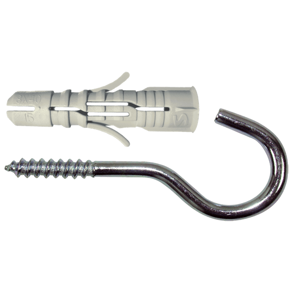 Cheville SMART nylon + crochet "C" znz - 10 x 50 (2 pces)