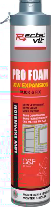 Pro foam low expansion click&fix - 800 ml
