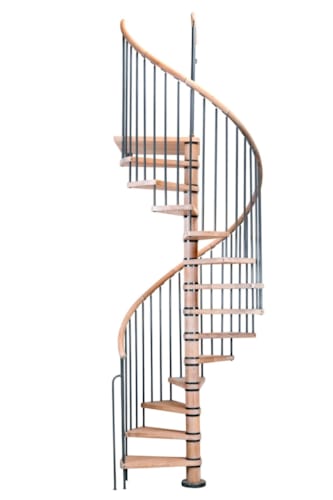 Columbia - Escalier spirale - Chêne massif 140 cm