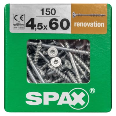 SPAX vis renovation T-STAR plus WIROX - 4,5x60 XXL (150 pces)