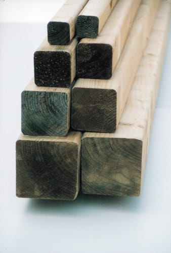 Poteau carré raboté autoclavé 90x90 mm 3m