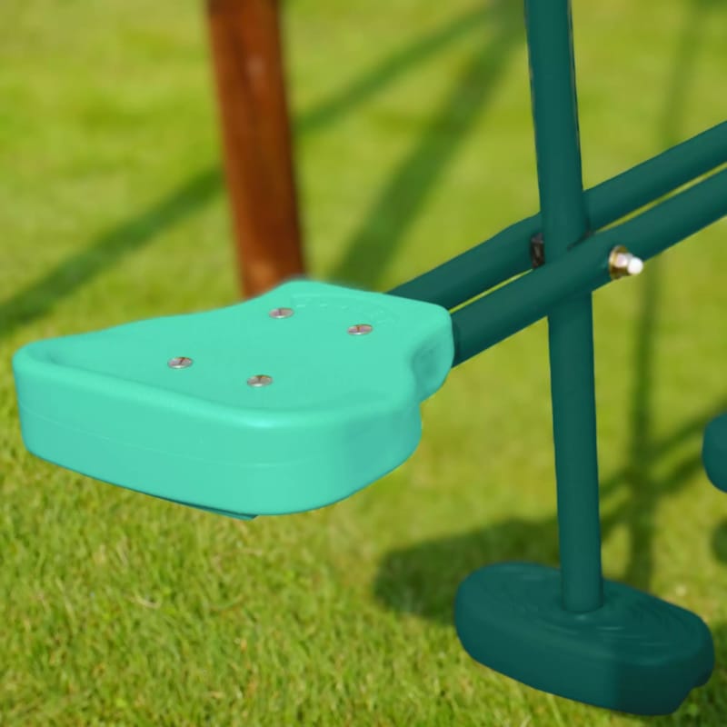 Station avec balançoires et toboggan Menthe - 2820 x 2830 x 1950 mm