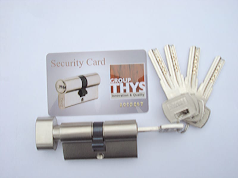 Cylindre bouton 5 clés Thys 30x30 mm