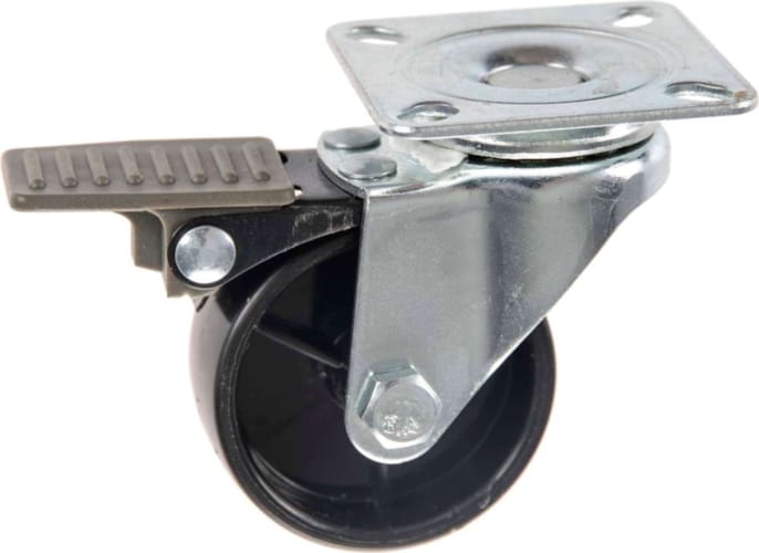 Roulette en Polypropylène Pivotante avec Frein 50 mm
