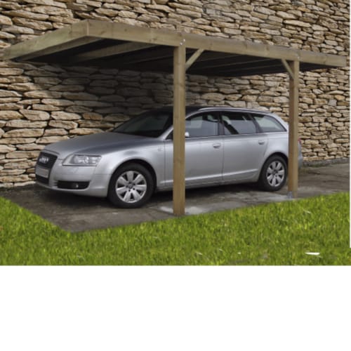 Carport Modern simple adossé - 300 x 500 cm
