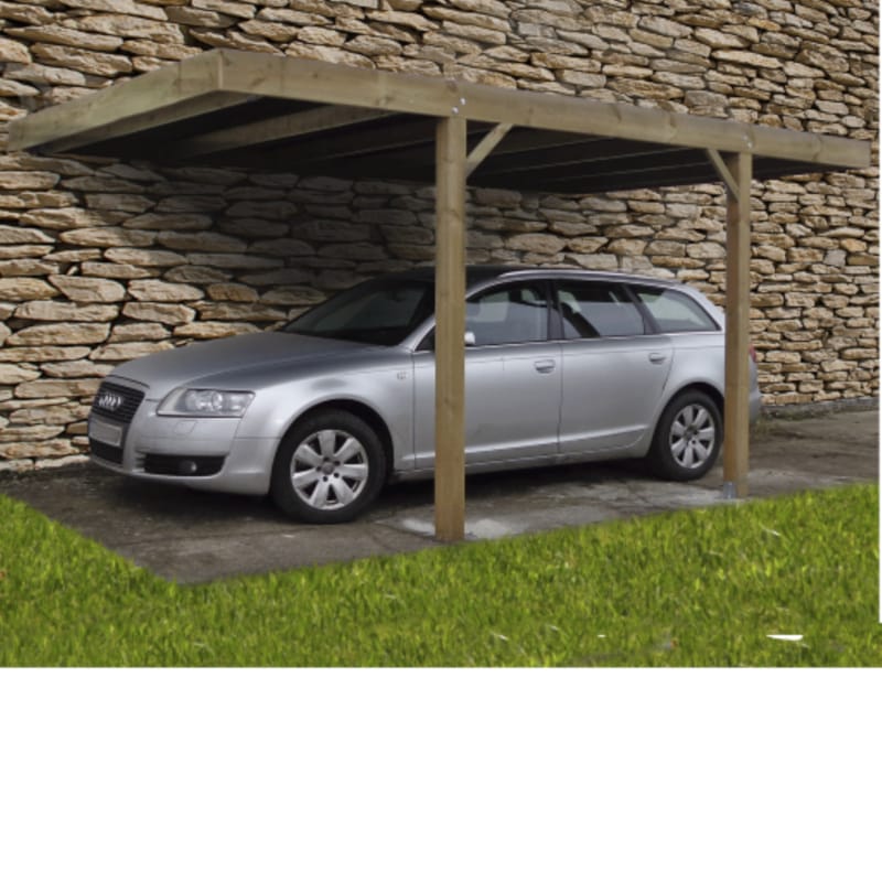 Carport Modern simple adossé - 300 x 500 cm