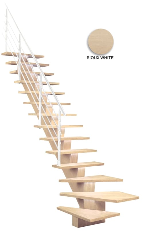 Kalea - Chêne 1/4 tournant gauche - Sioux white