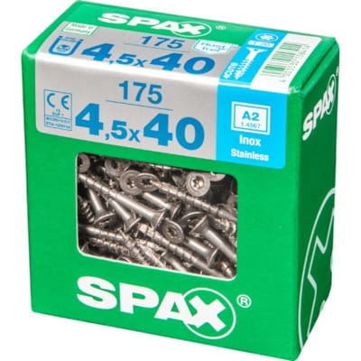 SPAX vis T-STAR+ A2 inox - 4,5x40 XL (bte 175 pces)