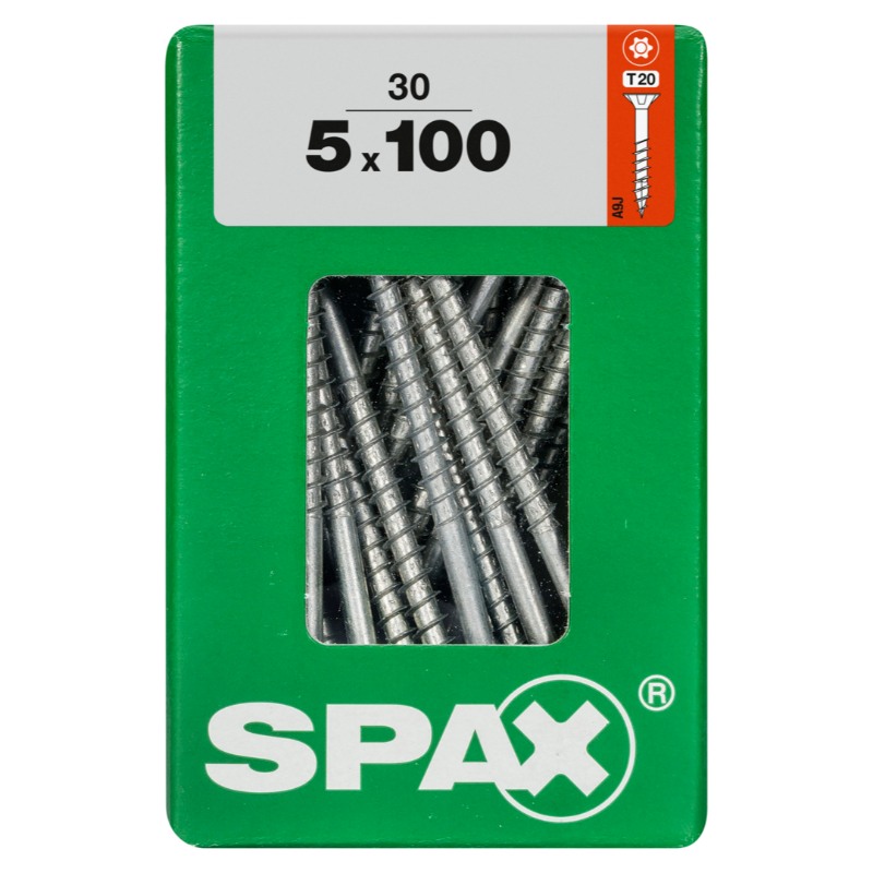 SPAX vis T-STAR+ WIROX - 5x100 L (boite 30 pces)