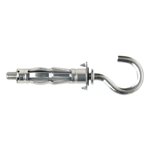 Chevilles Métalliques Corps Creux + Crochet-C M4x38 Zn 5 Pces