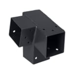 Suki connecteur 71 x 71 mm angle 75° 3D (gauche) pour poteau bois 70 x 70 mm