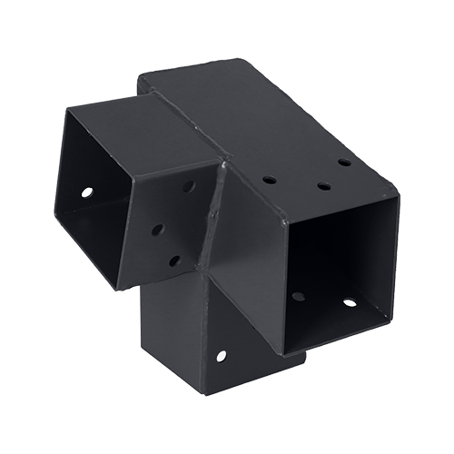 Suki connecteur 71 x 71 mm angle 75° 3D (gauche) pour poteau bois 70 x 70 mm