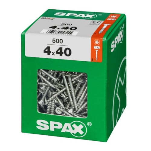 SPAX vis T-STAR+ WIROX - 4x40 XXL (boite 500 pces)