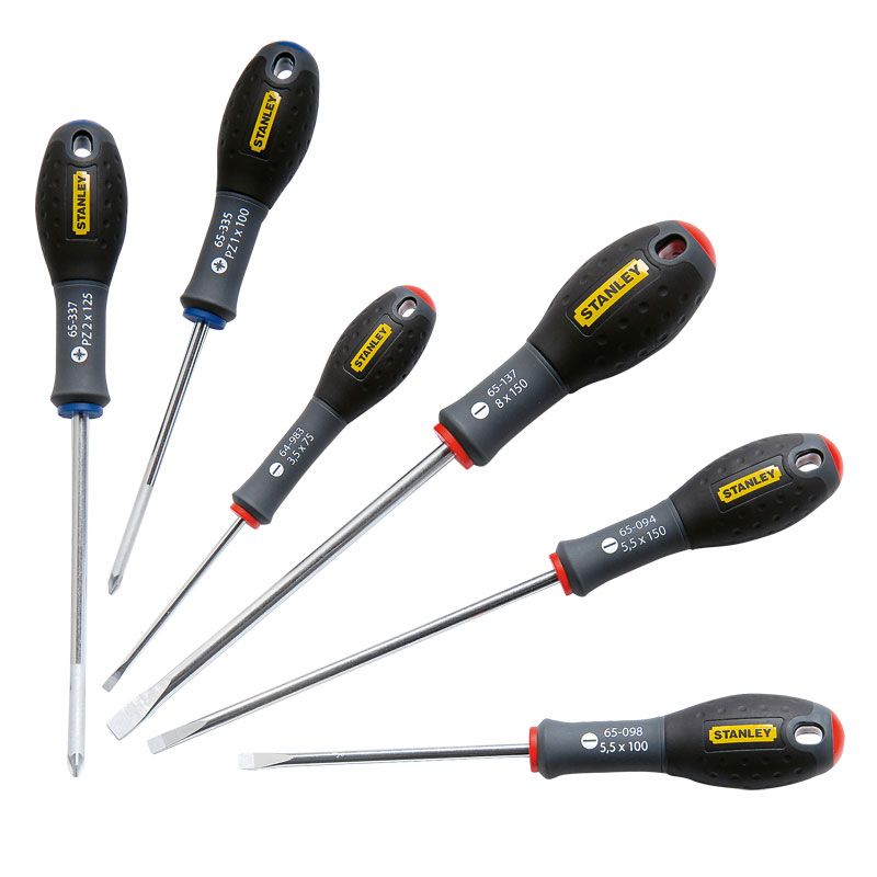 Stanley Fatmax Set de 6 Tournevis pour Electricien, Mécanicien et Pozidriv