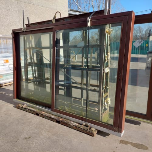 Châssis fixe double cadre levant coulissant demi en mélèze