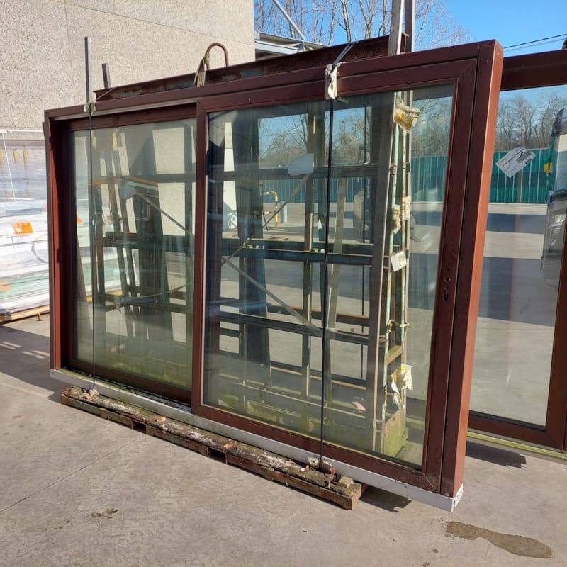 Châssis fixe double cadre levant coulissant demi en mélèze