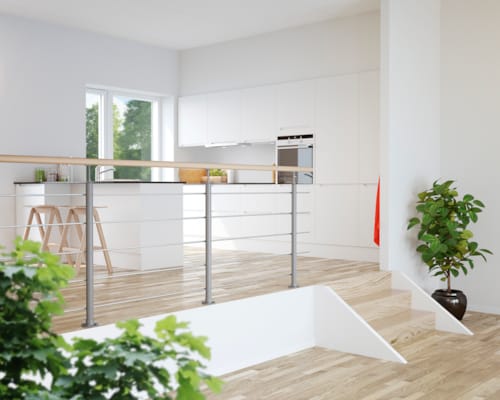 Kit Interio Fixation au sol - Acier Ral 9006 - 250 cm