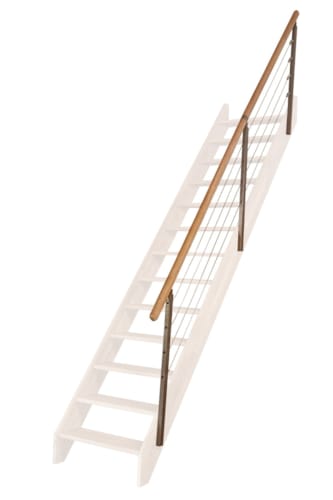 Ardennes - Chêne rustique rampe à câbles "C"