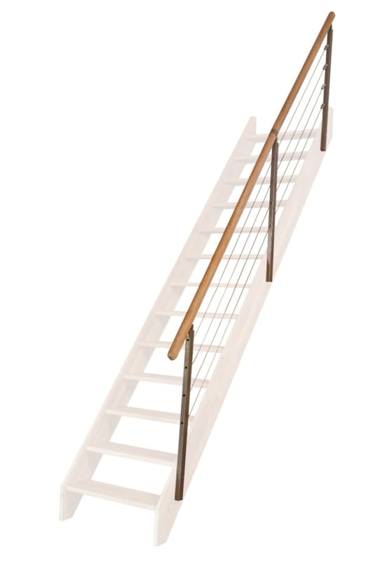 Ardennes - Chêne rustique rampe à câbles "C"