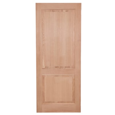 Porte plaquée chêne - Modèle 07 - 2 panneaux droits massifs - 211,5 x 73 cm