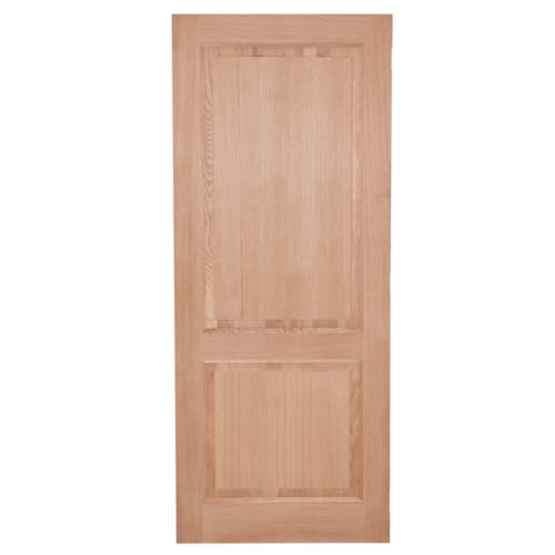 Porte plaquée chêne - Modèle 07 - 2 panneaux droits massifs - 211,5 x 73 cm
