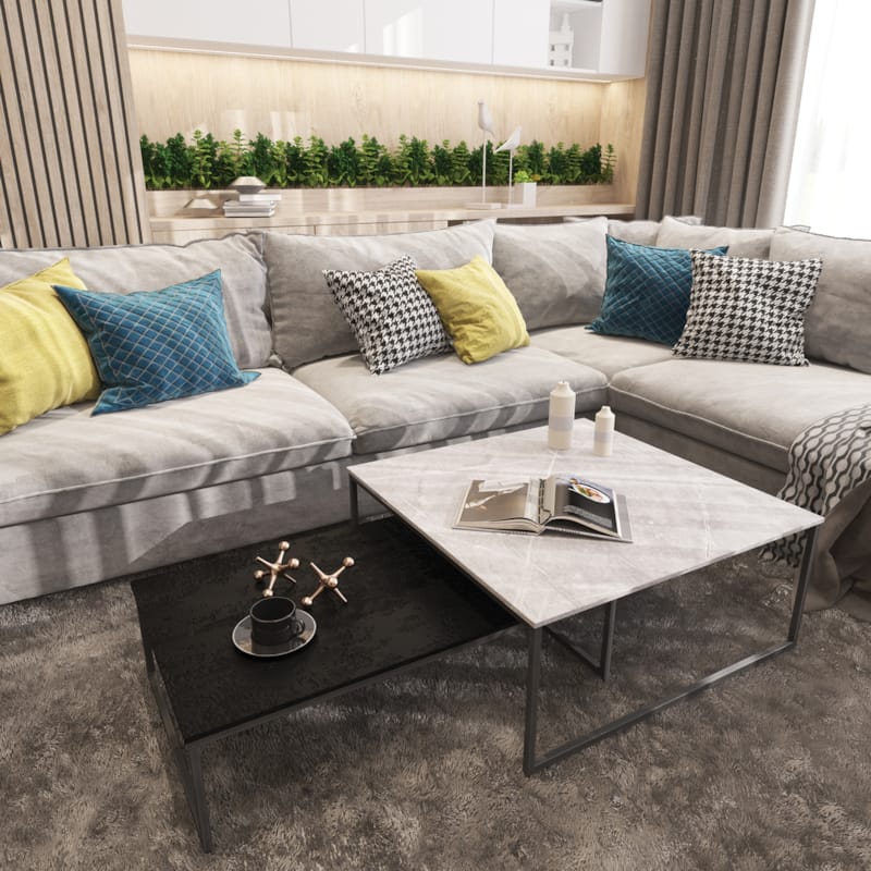 Kronospan Panneau Résine Compact Slim Line Noyau Gris - Grey Atlantic Marble K368 PH - 410