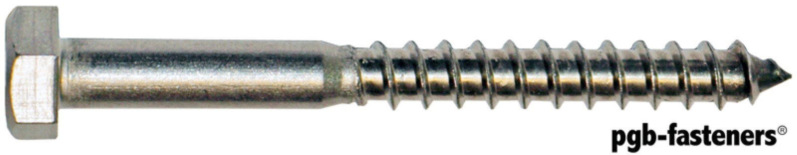 Tirefonds tête hexagonale DIN 571 - 6x40 - 12 pcs