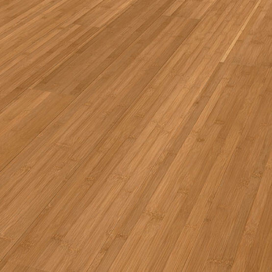 Parquet massif bambou Horizontal Economy caramel budget verni - 10 x 96 x 980 mm