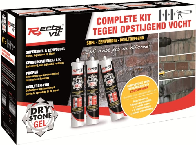 Rectavit dry stone set 3*310ml +pistolet