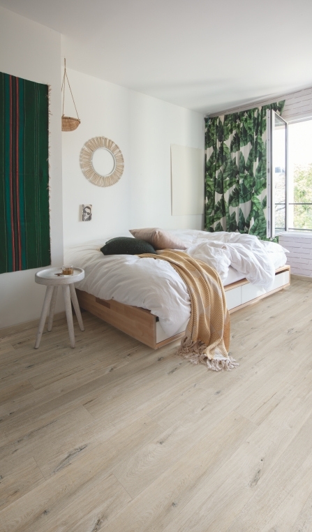 Quick-Step vinyle Alpha Vinyl Bloom 5+1 - chêne coton blush blanc 40200 - 6 x 209 x 1494 m