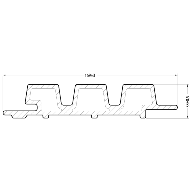 Bardage composite WEO®35 ardoise - 33 x 170 mm (140mm utile) x 2m90