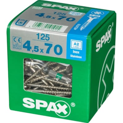 SPAX vis T-STAR+ A2 inox - 4,5x70 XL (bte 125 pces)