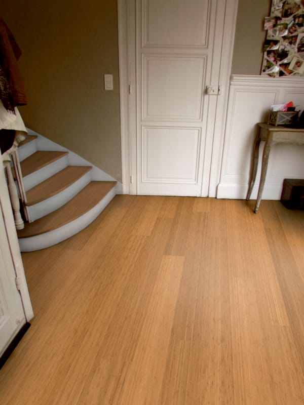 Parquet massif bambou Vertical Tradition - Caramel vernis - 15 x 150 x 1940 mm