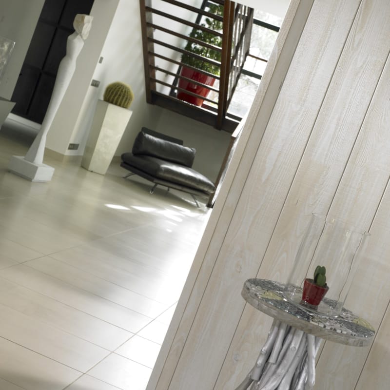 Lambris Verniland Pure Callao - Brut de sciage - Hermine - 18 x 165 x 2500 mm