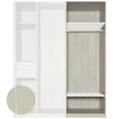 MOKI ESPACE meuble orme argenté 2200x750x570 mm