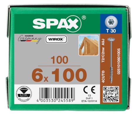 SPAX vis HI.FORCE WIROX - 6x100 (bte 100 pces)