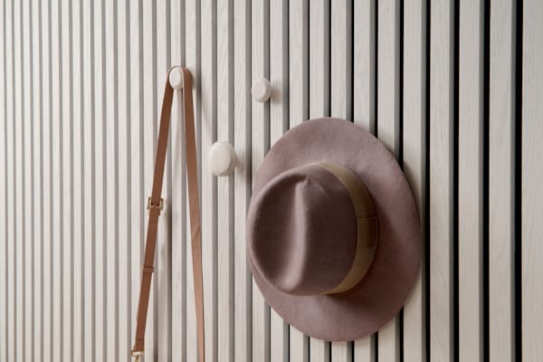 Ter Hürne SilentDesign LivingWall - Märta - Bouton en bois blanc