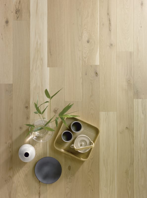 Parquet semi-massif Clic - Chêne rustique verni naturel - 11 x 140 x 1190 mm