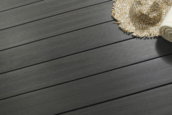 Terrasse Fiberdeck composite tubulaire 22,5 x 210 x 3000 mm - dark grey creux