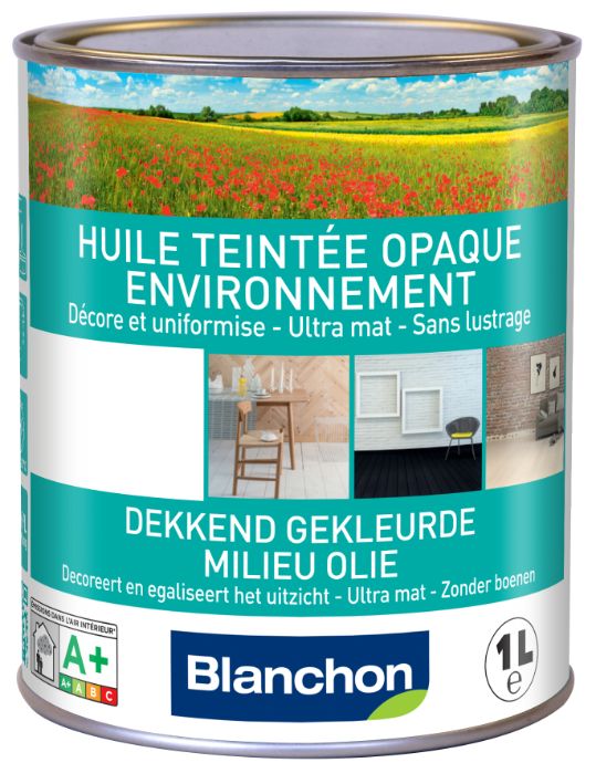 Blanchon Huile teintée opaque Environnement - 1 L - Noir